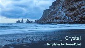  Presentation with black sea - PPT layouts enhanced with landscape-with-the-beach background and a ocean colored foreground