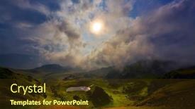  Presentation with rocky mountains - PPT theme having landscape-with-the-rocky-fagaras background and a tawny brown colored foreground