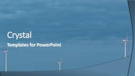  Presentation with enery - Theme featuring landscape with three wind enery background and a  colored foreground