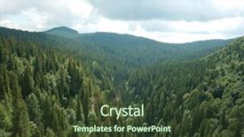  Presentation with forests - PPT theme with landscape with vast pine forest background and a tawny brown colored foreground