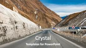  Presentation with asphalt road animtion - Amazing slide set having landscape with views of military backdrop and a  colored foreground