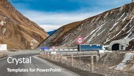  Presentation with leadership military - Theme having landscape with views of military background and a  colored foreground