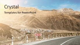  Presentation with military - Colorful slide set enhanced with landscape with views of military backdrop and a  colored foreground