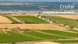  Presentation with vineyards - Theme enhanced with landscape-with-vineyards-near-retz background and a teal colored foreground