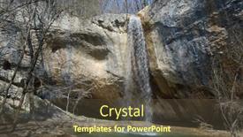  Presentation with ukraine - PPT theme enhanced with landscape-with-waterfall-crimea-ukraine background and a tawny brown colored foreground