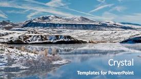  Presentation with japan beautiful landscape mountain fuji - Beautiful PPT theme featuring landscape with wolford mountain reservoir backdrop and a  colored foreground