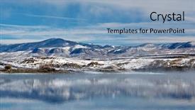  Presentation with mountain - Slides enhanced with landscape with wolford mountain reservoir background and a light blue colored foreground