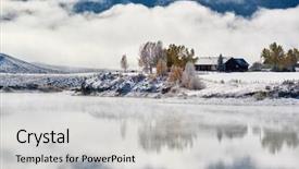  Presentation with japan beautiful landscape mountain fuji - PPT layouts with landscape with wolford mountain reservoir background and a light gray colored foreground