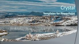  Presentation with mountain - Presentation theme with landscape with wolford mountain reservoir background and a  colored foreground