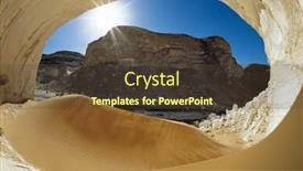  Presentation with landscape - Cool new theme with landscape backdrop and a tawny brown colored foreground