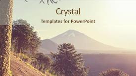  Presentation with beautiful spanish landscape costa blanca - Colorful presentation theme enhanced with beautiful volcanic landscapes in chile backdrop and a  colored foreground