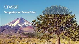  Presentation with beautiful landscapes - Cool new PPT theme with beautiful volcanic landscapes in chile backdrop and a  colored foreground