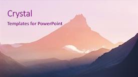  Presentation with chile - Beautiful PPT theme featuring beautiful volcanic landscapes in chile backdrop and a pink colored foreground