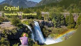  Presentation with chile - Colorful slide set enhanced with beautiful volcanic landscapes in chile backdrop and a tawny brown colored foreground