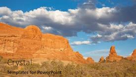  Presentation with arches national park - Slide deck with landscapes-of-the-arches-national background and a gold colored foreground