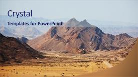  Presentation with rocks - Presentation theme consisting of landscapes of the orange rocks background and a  colored foreground