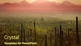  Presentation with tucson - PPT theme with landscapes-over-suburb-of-tucson background and a tawny brown colored foreground