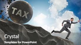  Presentation with taxes - Audience pleasing slide set consisting of landslide - businessman in high taxes business backdrop and a dark gray colored foreground