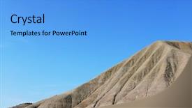  Presentation with landslide - Theme featuring landslide - desert formation of mud deeply background and a light blue colored foreground