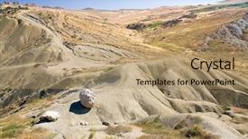  Presentation with landslide - Presentation theme with landslide - desert like landscape in sicily background and a  colored foreground