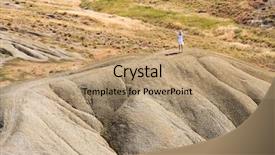  Presentation with landscape desert - Presentation theme with landslide - desert like landscape in sicily background and a  colored foreground