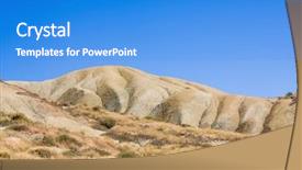  Presentation with landslide - Amazing slide deck having landslide - desert like landscape in sicily backdrop and a teal colored foreground