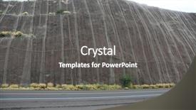  Presentation with rock - PPT layouts with landslide - falling rock protection fences rock background and a dark gray colored foreground