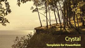  Presentation with islam and forest - Slides having landslide - forest upon the chalk cliffs background and a tawny brown colored foreground