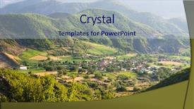  Presentation with landslide - Presentation theme with landslide - landscape of highlands background and a lemonade colored foreground