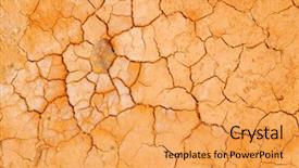  Presentation with landslide - Cool new slide set with landslide - orange bursted dry hard sand backdrop and a yellow colored foreground