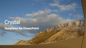  Presentation with stone - Cool new presentation with portrait of business partners listening to their boss at meeting backdrop and a gray colored foreground