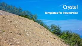  Presentation with mountain - Beautiful theme featuring abstract light and colour background photo image backdrop and a wine colored foreground