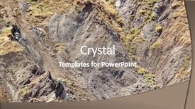  Presentation with landslide - Audience pleasing theme consisting of landslide detail in clayey soil backdrop and a gray colored foreground