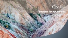  Presentation with landslide - Amazing presentation theme having landslide erosion global warming climate change backdrop and a coral colored foreground