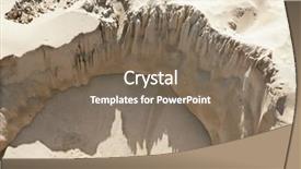  Presentation with landslide - Audience pleasing presentation theme consisting of landslide hole detail beach sand backdrop and a violet colored foreground