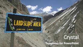 Presentation with nepal - Colorful presentation theme enhanced with landslide prone area on annapurna backdrop and a gray colored foreground