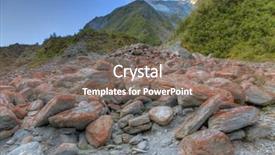  Presentation with landslide - PPT theme consisting of landslide background and a gray colored foreground