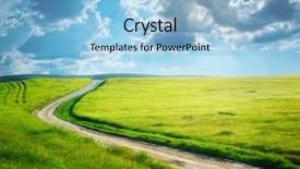  Presentation with deep blue - PPT layouts having lane and deep blue sky background and a light blue colored foreground