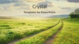  Presentation with nature design - Slide deck consisting of lane and deep sky nature background and a soft green colored foreground