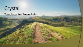  Presentation with deep blue - Audience pleasing presentation consisting of lane in mountain and deep backdrop and a light blue colored foreground