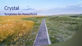  Presentation with beatles starrs penny lane - Presentation design enhanced with lane road in nebraska sandhill background and a  colored foreground