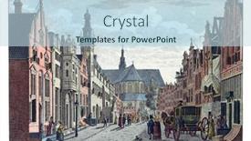  Presentation with engraving - Amazing PPT layouts having langestraat-in-alkmaar-vintage-engraving backdrop and a sky blue colored foreground