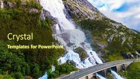  Presentation with rainy day - Slides featuring langfossen-cascade-waterfall background and a tawny brown colored foreground
