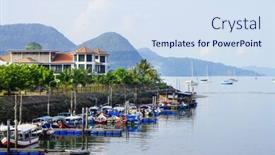  Presentation with asia - Slide set consisting of langkawi-island-malayisia-asia background and a sky blue colored foreground