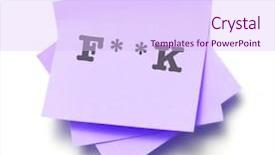  Presentation with note - Colorful presentation theme enhanced with languag bady - f word written backdrop and a sky blue colored foreground