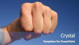  Presentation with dark blue sky stars - Amazing PPT layouts having languag bady - left hook fist backdrop and a  colored foreground