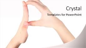  Presentation with childish - Cool new presentation design with language children - childish hands represents letter p backdrop and a sky blue colored foreground