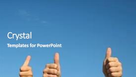  Presentation with career milestone close up - Beautiful slides featuring language children - thumb up gesture close-up backdrop and a teal colored foreground