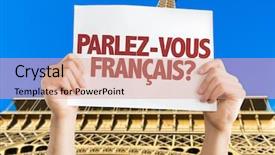  Presentation with french language - Theme having language learning - do you speak french background and a coral colored foreground