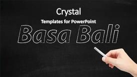  Presentation with language - PPT theme consisting of language of basa bali written background and a black colored foreground